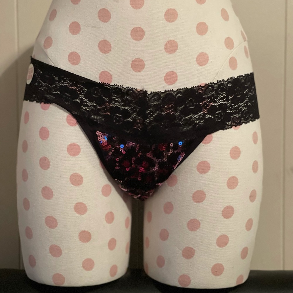 Pink Victoria’s Secret thong size L
